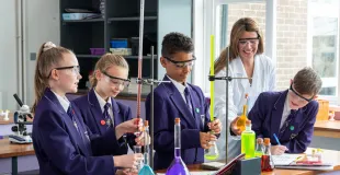 Golborne High School building in Warrington