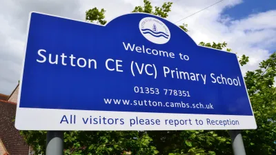 Sutton CofE VC Primary School building in Ely