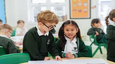 Greenfield School building in Woking