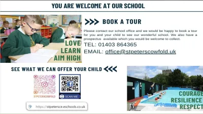 St Peter's CofE (Aided) Primary School building in Horsham