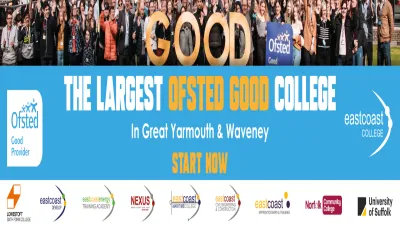 East Coast College building in Lowestoft