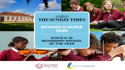 Sawston Village College building in Cambridge