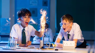 Coombe Boys' School building in New Malden