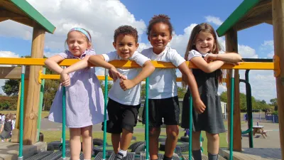 Hilltop Primary School building in Crawley