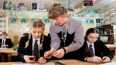 Painsley Catholic College building in Stoke-on-Trent