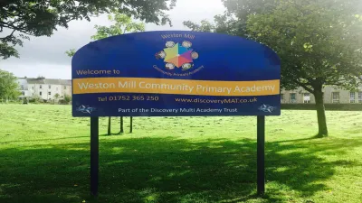 Weston Mill Community Primary Academy building in Plymouth