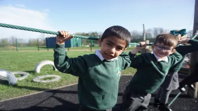Greenland Community Primary School building in Stanley