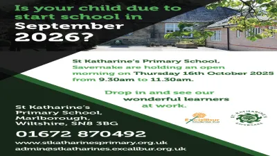 St Katharine's CofE Primary School building in Marlborough