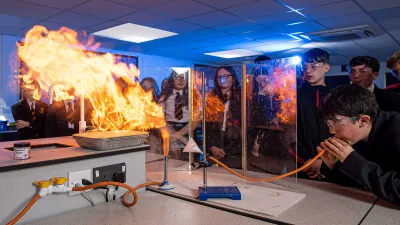 Crickhowell High School building in Crickhowell